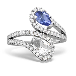 Tanzanite Diamond Dazzler 14K White Gold ring R3000