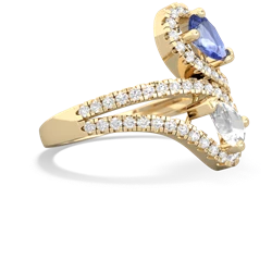 Tanzanite Diamond Dazzler 14K Yellow Gold ring R3000