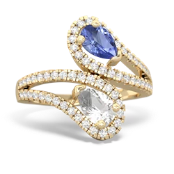 Tanzanite Diamond Dazzler 14K Yellow Gold ring R3000