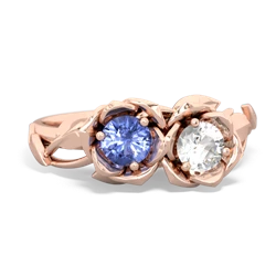 Tanzanite Rose Garden 14K Rose Gold ring R5510