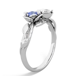 Tanzanite Rose Garden 14K White Gold ring R5510