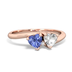 Tanzanite Sweethearts 14K Rose Gold ring R5260