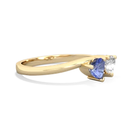 Tanzanite Sweethearts 14K Yellow Gold ring R5260