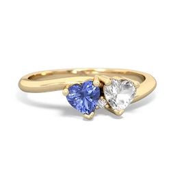 Tanzanite Sweethearts 14K Yellow Gold ring R5260