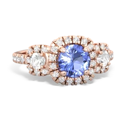 Tanzanite Regal Halo 14K Rose Gold ring R5350