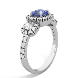 Tanzanite Regal Halo 14K White Gold ring R5350