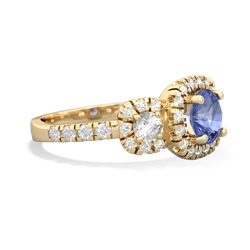 Tanzanite Regal Halo 14K Yellow Gold ring R5350