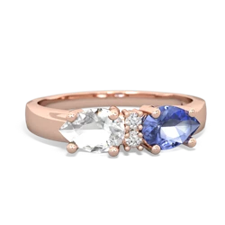 Tanzanite Pear Bowtie 14K Rose Gold ring R0865