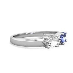 Tanzanite Pear Bowtie 14K White Gold ring R0865