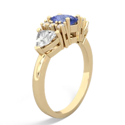 Tanzanite Antique Style Three Stone 14K Yellow Gold ring R2186