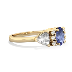 Tanzanite Antique Style Three Stone 14K Yellow Gold ring R2186