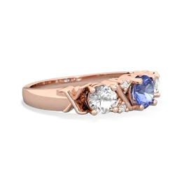 Tanzanite Hugs And Kisses 14K Rose Gold ring R5016