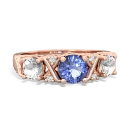 Tanzanite Hugs And Kisses 14K Rose Gold ring R5016