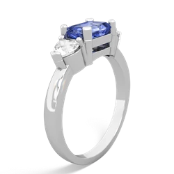 Tanzanite Three Stone 14K White Gold ring R5235