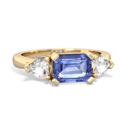 Tanzanite Three Stone 14K Yellow Gold ring R5235