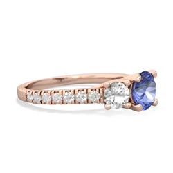 Tanzanite Pave Trellis 14K Rose Gold ring R5500