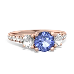 Tanzanite Pave Trellis 14K Rose Gold ring R5500