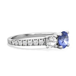 Tanzanite Pave Trellis 14K White Gold ring R5500