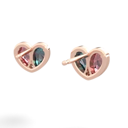 Pink Tourmaline 'Our Heart' 14K Rose Gold earrings E5072