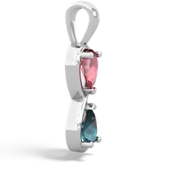 Pink Tourmaline Infinity 14K White Gold pendant P5050