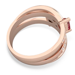 Pink Tourmaline Bowtie 14K Rose Gold ring R2360