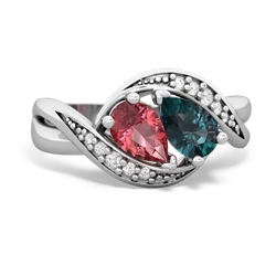 Pink Tourmaline Summer Winds 14K White Gold ring R5342