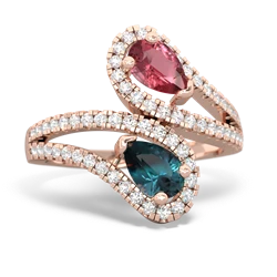 Pink Tourmaline Diamond Dazzler 14K Rose Gold ring R3000