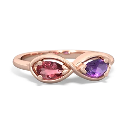 Pink Tourmaline Infinity 14K Rose Gold ring R5050