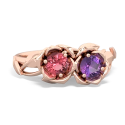 Pink Tourmaline Rose Garden 14K Rose Gold ring R5510