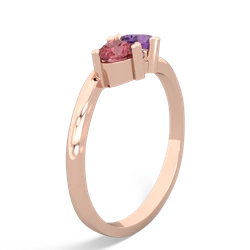 Pink Tourmaline Sweethearts 14K Rose Gold ring R5260