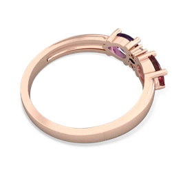 Pink Tourmaline Pear Bowtie 14K Rose Gold ring R0865