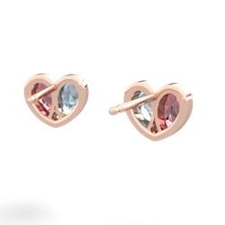 Pink Tourmaline 'Our Heart' 14K Rose Gold earrings E5072