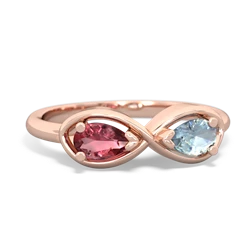 Pink Tourmaline Infinity 14K Rose Gold ring R5050