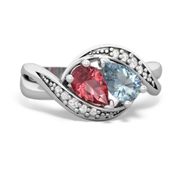 Pink Tourmaline Summer Winds 14K White Gold ring R5342