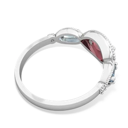 Pink Tourmaline Milgrain Marquise 14K White Gold ring R5700