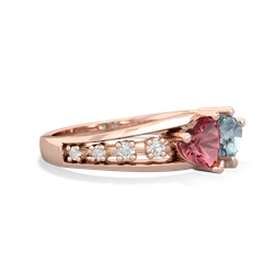 Pink Tourmaline Heart To Heart 14K Rose Gold ring R3342