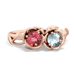 Pink Tourmaline Rose Garden 14K Rose Gold ring R5510