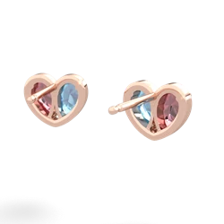 Pink Tourmaline 'Our Heart' 14K Rose Gold earrings E5072