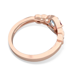 Pink Tourmaline Celtic Love Knot 14K Rose Gold ring R5420