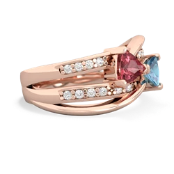 Pink Tourmaline Bowtie 14K Rose Gold ring R2360