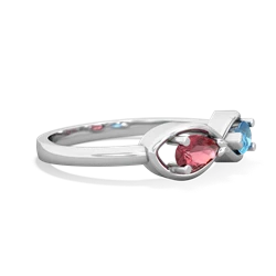 Pink Tourmaline Infinity 14K White Gold ring R5050