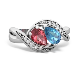 Pink Tourmaline Summer Winds 14K White Gold ring R5342