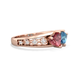 Pink Tourmaline Heart To Heart 14K Rose Gold ring R3342