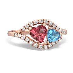 Pink Tourmaline Mother And Child 14K Rose Gold ring R3010