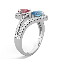 Pink Tourmaline Diamond Dazzler 14K White Gold ring R3000