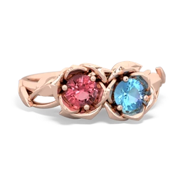 Pink Tourmaline Rose Garden 14K Rose Gold ring R5510