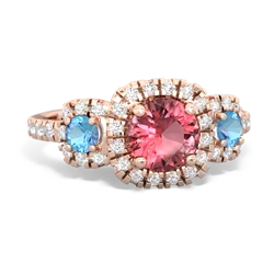 Pink Tourmaline Regal Halo 14K Rose Gold ring R5350