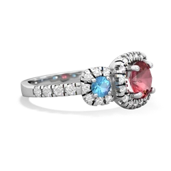 Pink Tourmaline Regal Halo 14K White Gold ring R5350