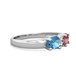 Pink Tourmaline Pear Bowtie 14K White Gold ring R0865