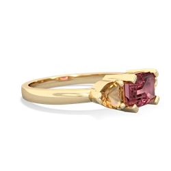 Pink Tourmaline Three Stone 14K Yellow Gold ring R5235